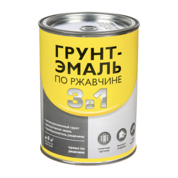 Грунт-эмаль 0.7 кг по ржавчине Первая Цена, зеленая