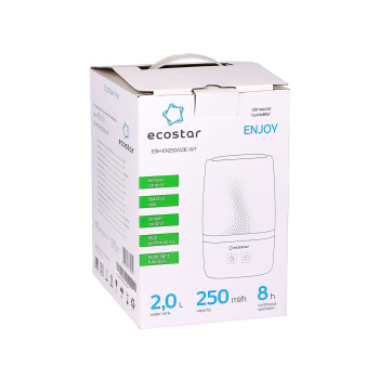 Увлажнитель 2л ENJOY Ecostar 250мл/ч, сенсорное управление, ночная подсветка, компактный *1/6
