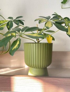 Кашпо пластм. "Бекер" 4,6л d верха 205мм h 240мм с поддоном Папоротник 5 0800 PL *1/4