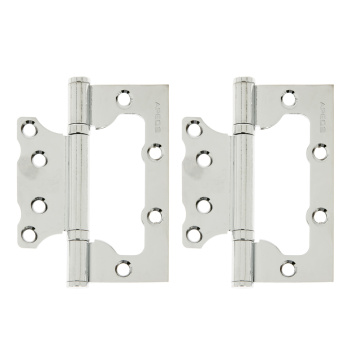 Петля без врезки 100*75*2,5мм ХРОМ СR (комплект 2шт.) АПЕКС *1/5/50