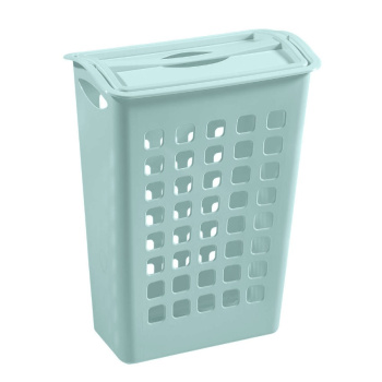 яяяКорзина для белья пластм. 38л Узкая 430х260х580мм повор.кр св.Голуб.арт.431255431("Бытпласт")*1/6