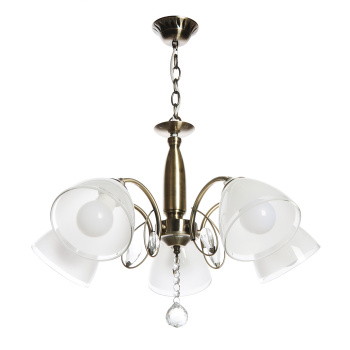Люстра De City Ариадна, Е27, 5 ламп, 60 Вт, цвет латунь