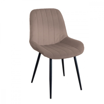 Кресло МАРТИН - лайт, велюр КОНФЕТТИ корица+ металл.каркас ДИАМЕТР трубы 25 мм ЧЕРНЫЙ*4