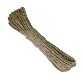 Веревка льнопеньковая d 6мм дл.20м крученая арт.10151 ("Сибшнур") *1/30
