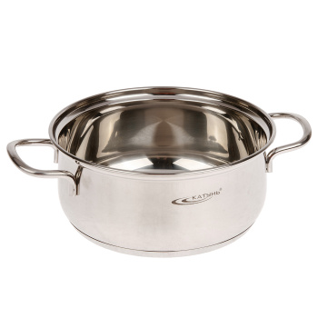 Набор кастрюль нерж. "Катунь" "Лира" 6пр.:1,6л+2,2л+3,2л термор.дно, Ст.кр. КТ-CP-001 *1/2