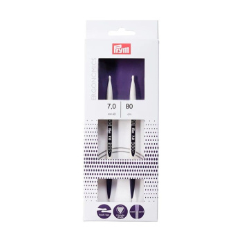 Спицы вязальные круговые пластиковые 7мм 80см