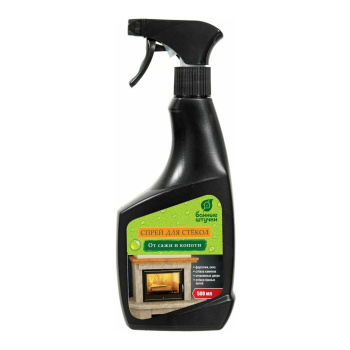 Спрей для очистки стёкол 0,5 л от сажи и копоти "Банные штучки"/12