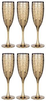 Набор бокалов стекло "Золотой Арабески" 6шт 170мл д/шампанского 194-342 (Арти-М) *1/4