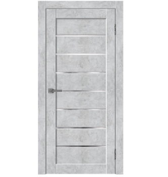 Дверное полотно остекленное 2000х600х38 мм Двери Гуд Х22, бетон снежный