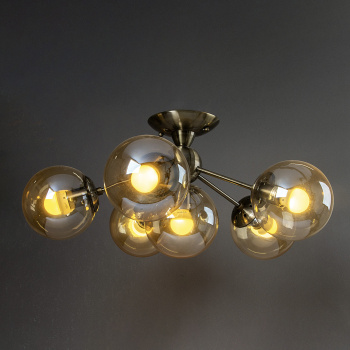 Люстра 20905/6AB AMB Е27 6*60W S=13м2 *1