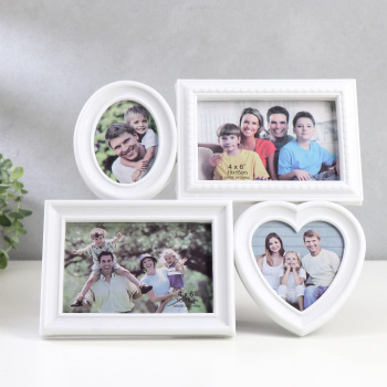 Фоторамка на 4 фото белая 10×15 см 718731