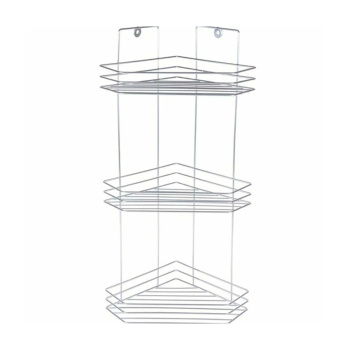 Полка угловая "Трапеция", 3-х ярусная 62 см, цвет хром   3277486
