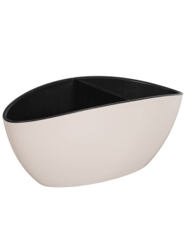 Кашпо каноэ овал.32/14см(белая роза)