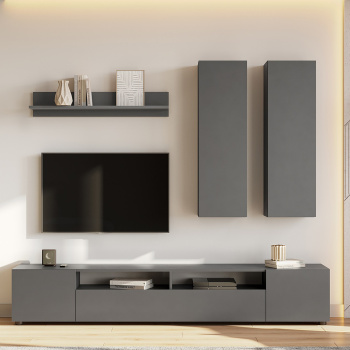 Тумба для ТВ "Денвер" Графит серый*1