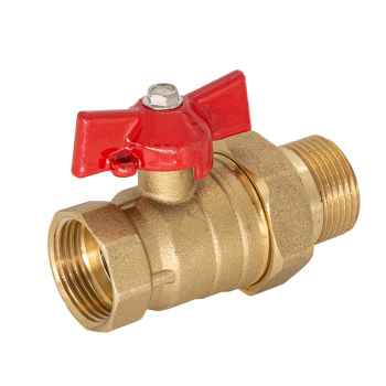 Кран шаровый 3/4" (Ø20) М/П бабочка с американкой СТМ (ОПТИМА) SOAFM034 *1/14/56