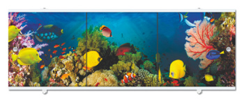 Экран под ванну "Ультра легкий АРТ" ПОДВОДНЫЙ МИР (фотопечать) 1,48м *2