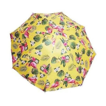 Зонт пляжный D=170см, h-190см "Фламинго" желтый ДоброСад