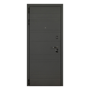 Дверь входная 2050х860х100 мм Дверной континент Новелло, левая, графит/белый