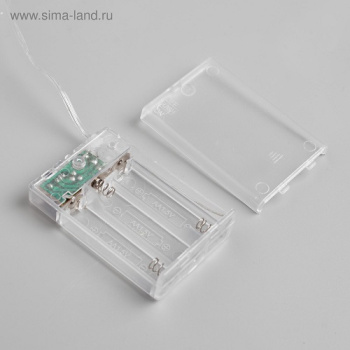 Гирлянда «Нить роса» Luazon Lighting, 5 м, мерцание, теплый белый, 50 LED, IP20, на батарейках