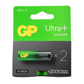 Элемент питания AA (LR06) GP Ultra+ Alkaline (блистер 2шт) 15AUPA21-2CRSB2 *1/10/80 Элемент питания AA (LR06) GP Ultra+ Alkaline (блистер 2шт) 15AUPA21-2CRSB2 *1/10/80