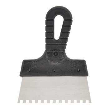 Шпатель фасадный нерж.сталь зубчат 150мм пласт.руч 6*6мм T4P(арт.1201156) *1/10/60 Шпатель фасадный нерж.сталь зубчат 150мм пласт.руч 6*6мм T4P(арт.1201156) *1/10/60