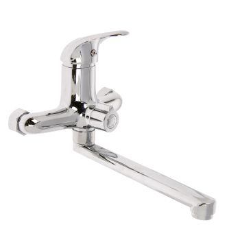 Смеситель для ванны ЦС-СМ 300-4 D35 М-43 плоский короткий излив L220 мм (Подольск) *1/8