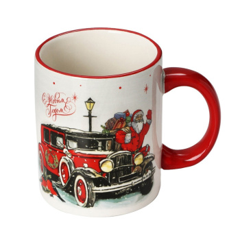 Кружка  "Новый год" керам. 300мл "С Новым годом" Подар.коробка 6249604 "Доляна" *1/48