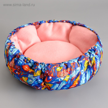 Лежанка-трансформер флисовая на затяжках, 50см, микс цветов