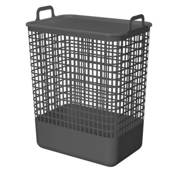Корзина для белья пластм. 35л "Kobo" 500х380х262мм Серый арт.435220811 ("Бытпласт") *1/7